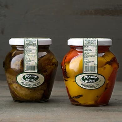 melanzane e pereroni grigliati sott'olio