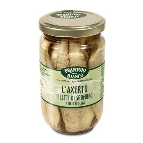 mackerel filets canned fresh  in olive oil